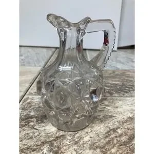 Unbranded | Dining | Vintage Clear Pressed Glass Miniature Pitcher ...